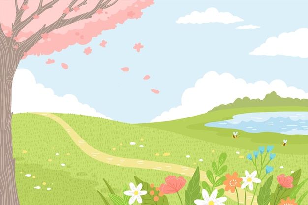 imaginative landscape backgrounds with cute themes.