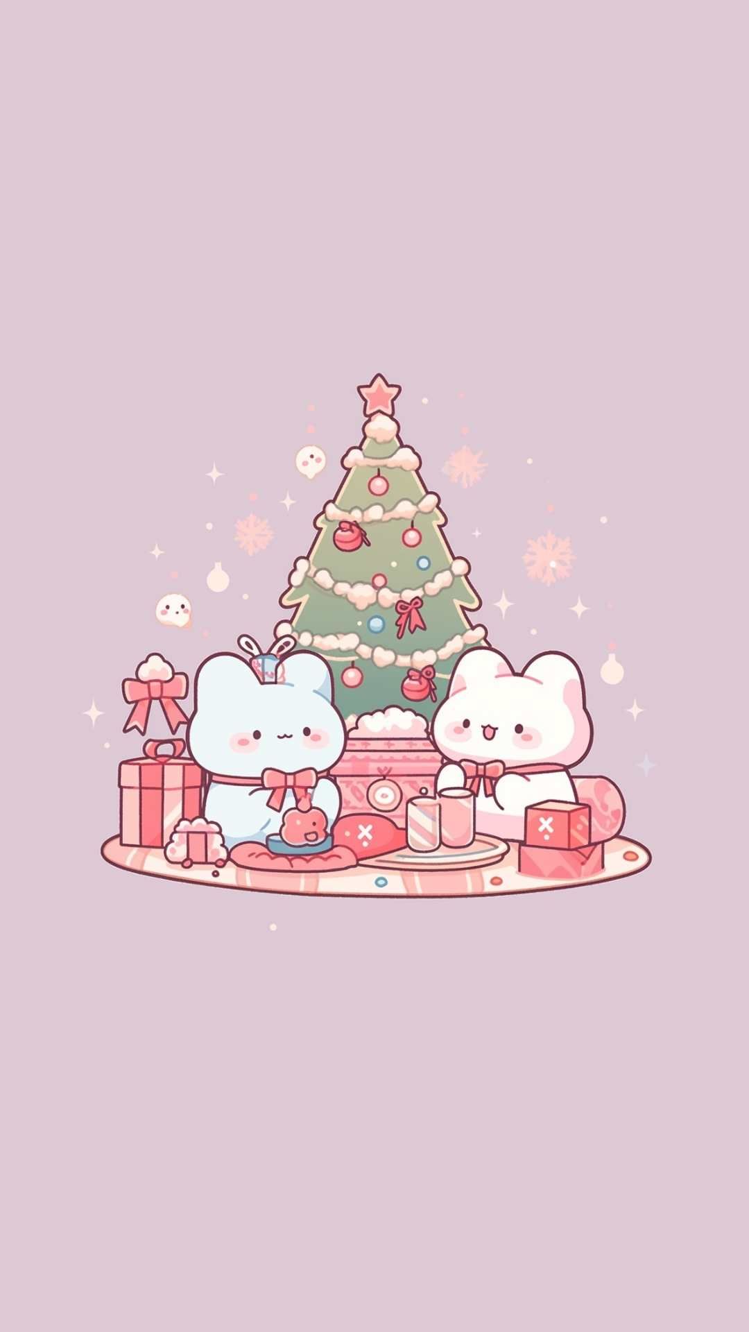 kawaii cute backgrounds for Christmas