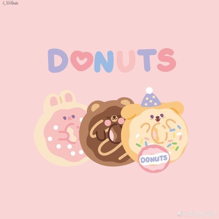 kawaii donut themed backgrounds