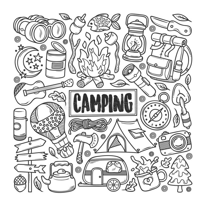 nature-inspired cute camping backgrounds