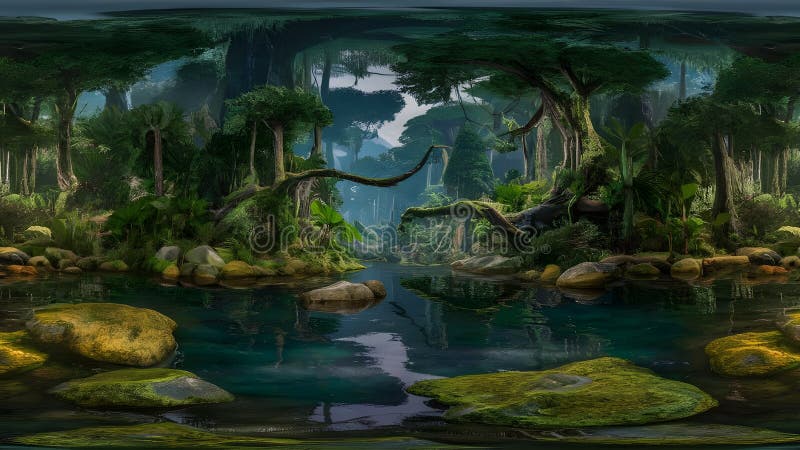 playful 3D cute swamp background themes