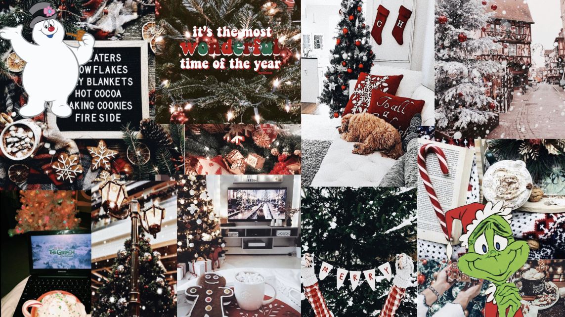 playful collage backgrounds for Christmas celebrations