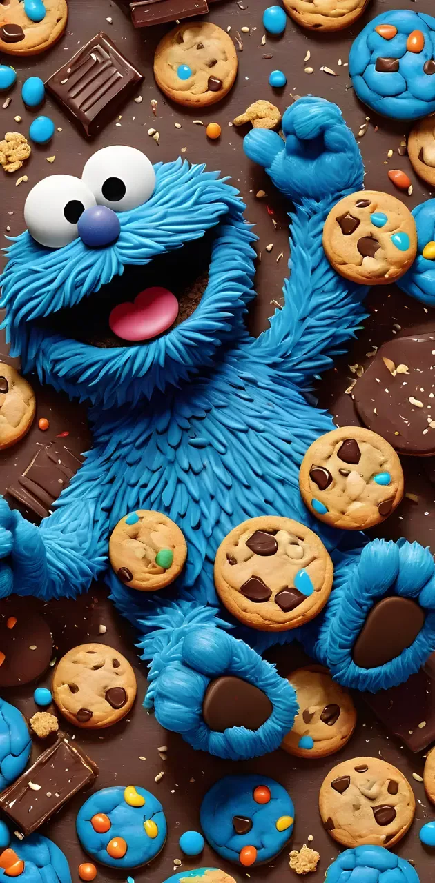 playful Cookie Monster designs for social media