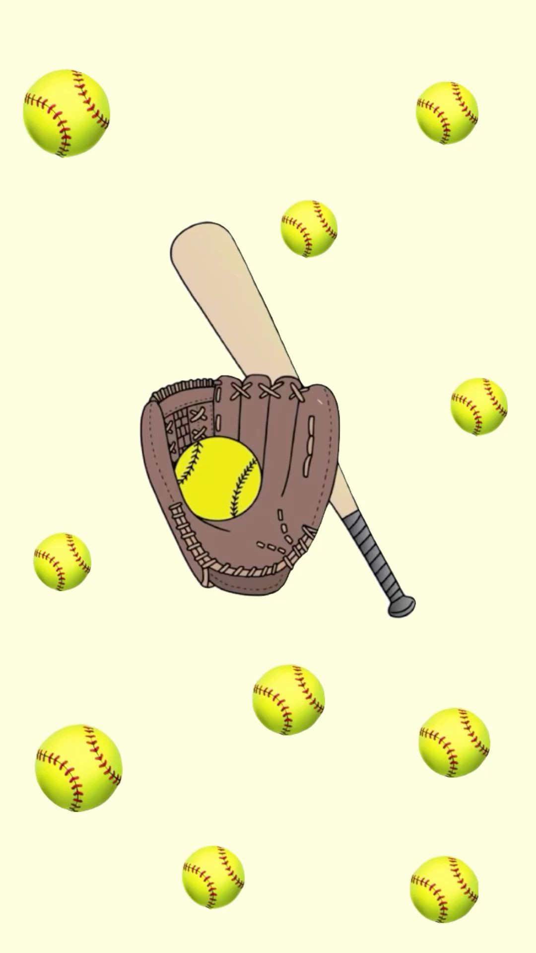 playful cute backgrounds for softball lovers