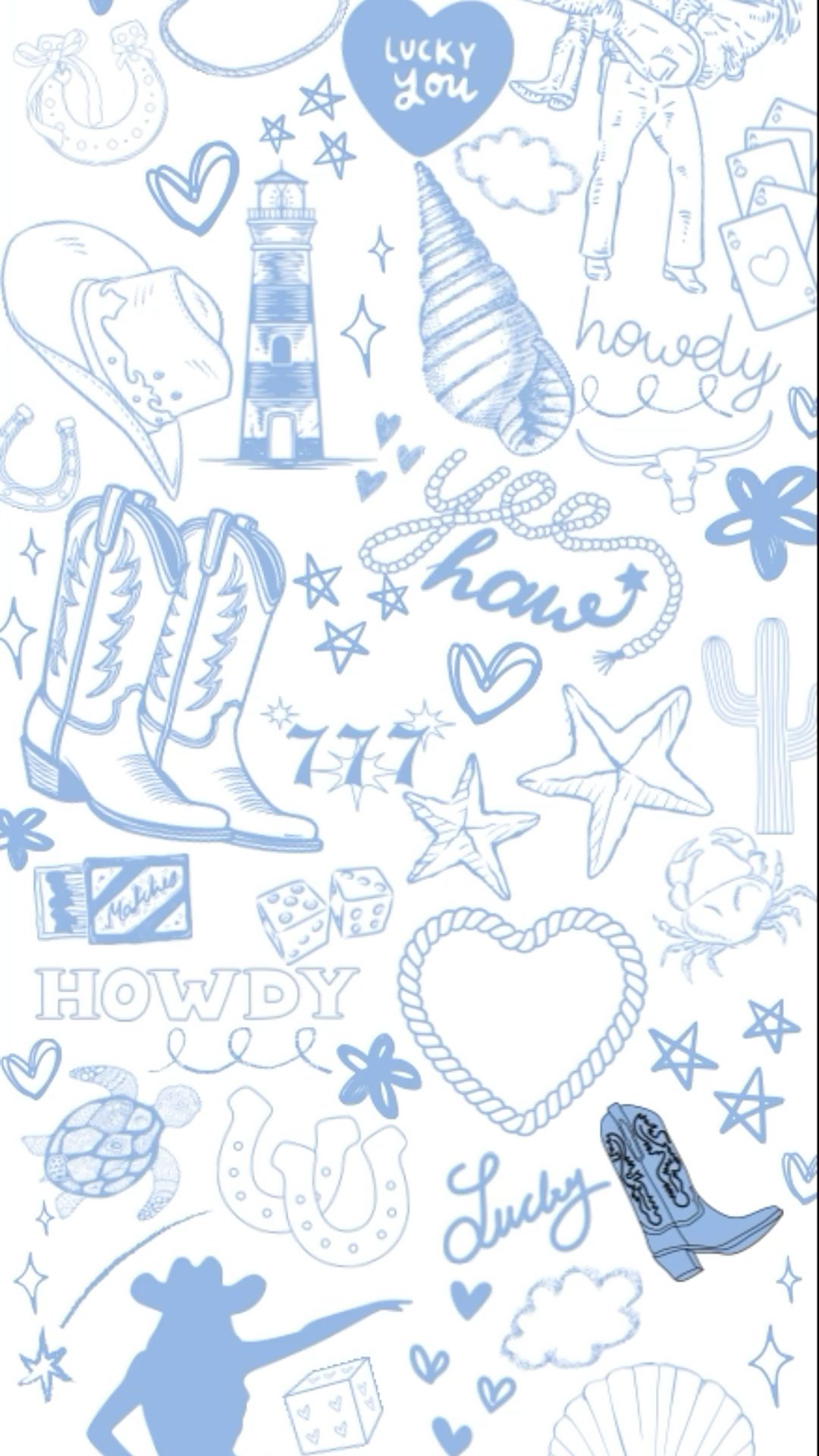 playful cute cowgirl backgrounds for devices