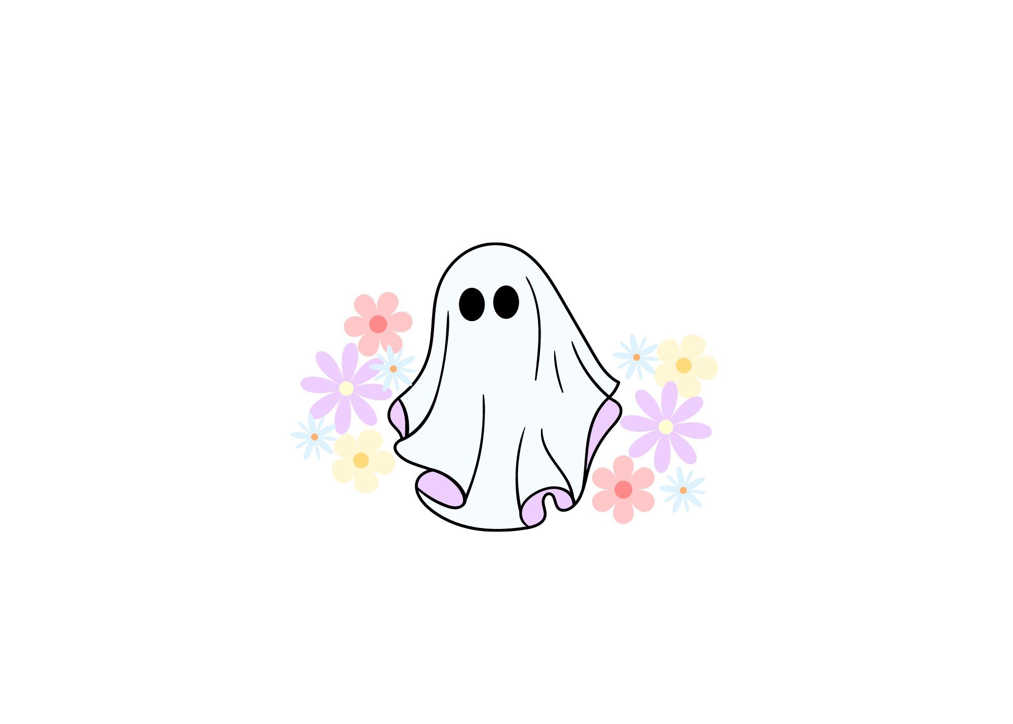 playful cute ghost transparent background styles