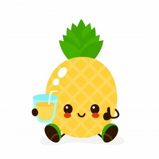 playful cute pineapple illustrations for digital use