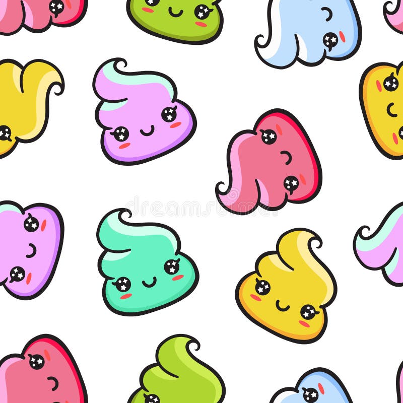 playful cute poop backgrounds designs