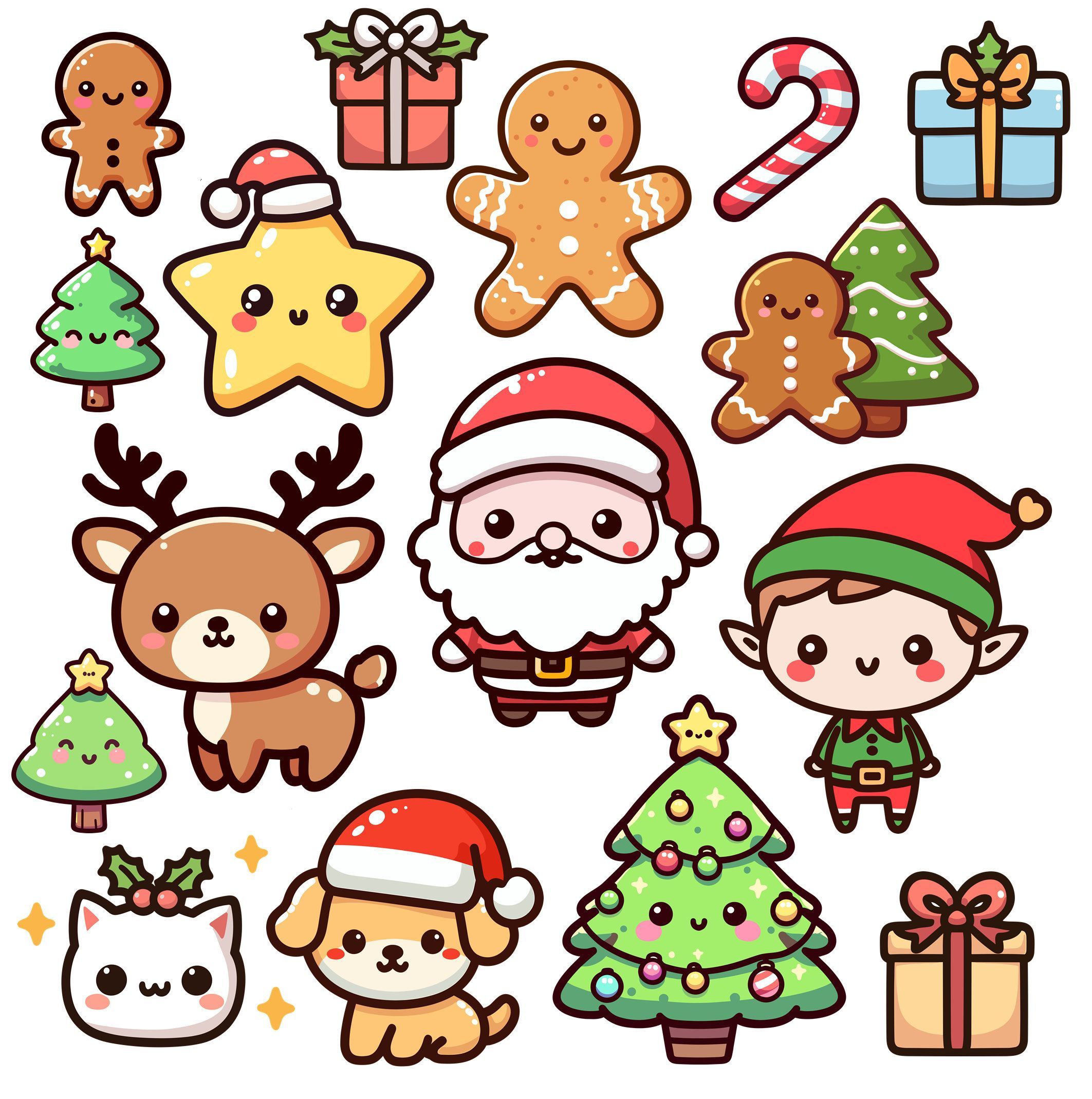 playful cute Santa backgrounds for holiday decor