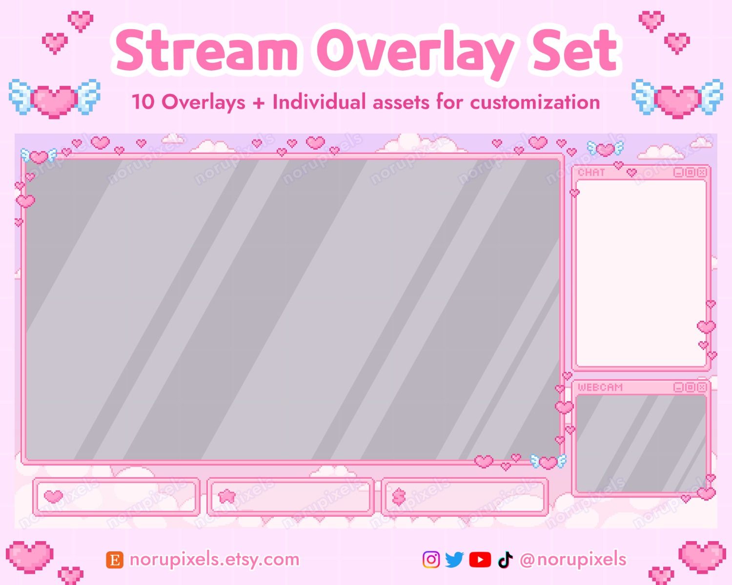 playful cute Twitch backgrounds