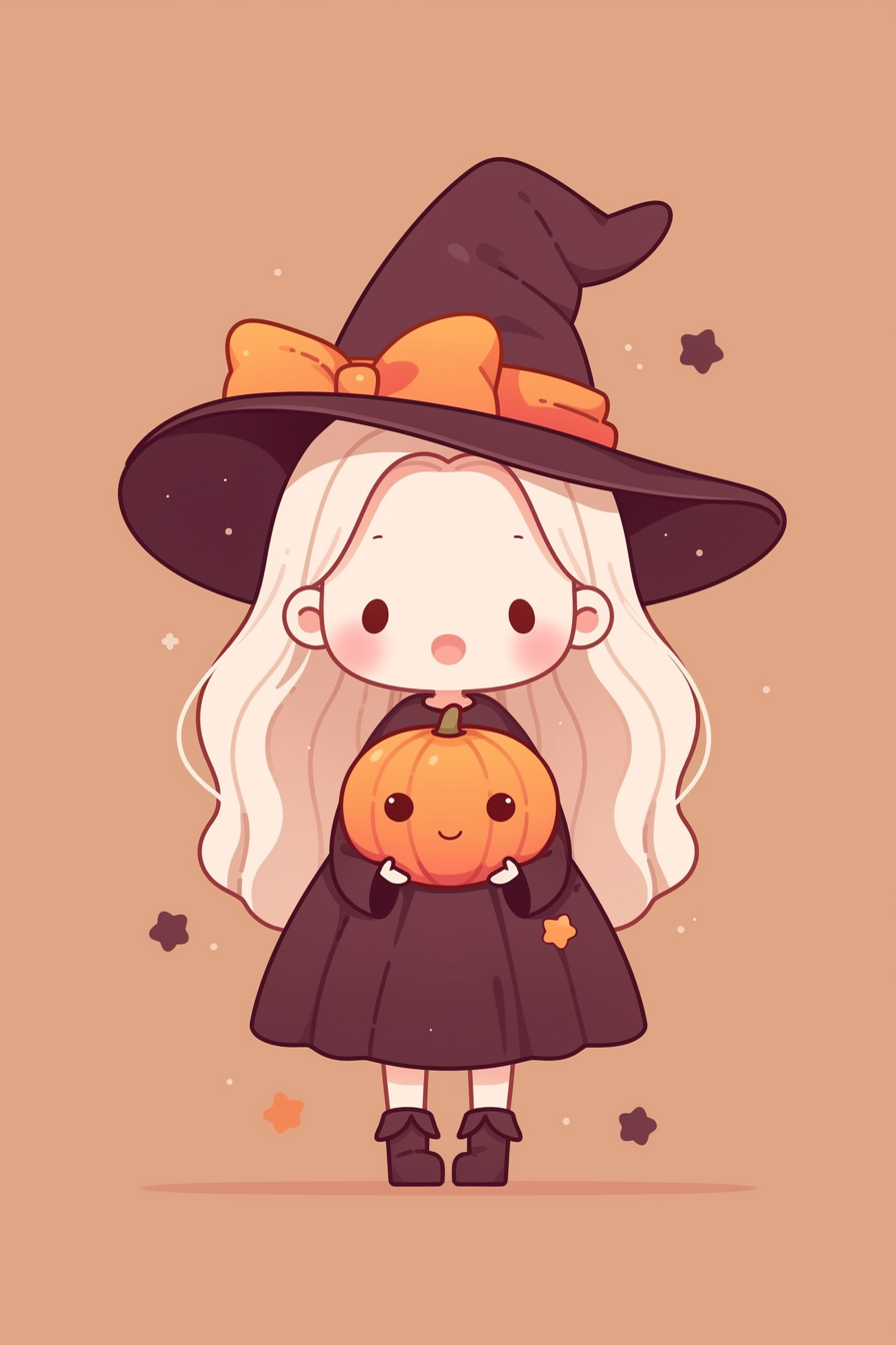 playful cute Witch background options