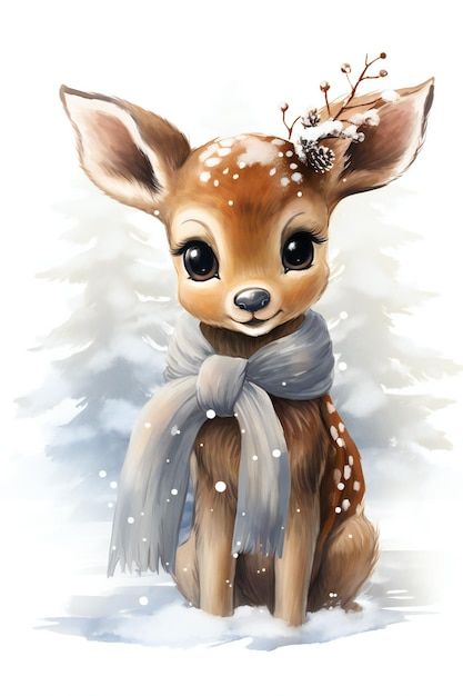 stunning cute deer digital backdrops