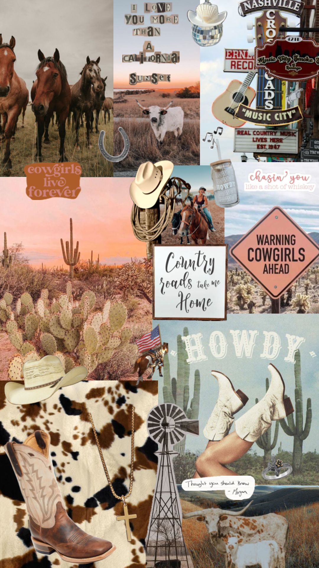 stylish cute cowgirl backgrounds with country themes