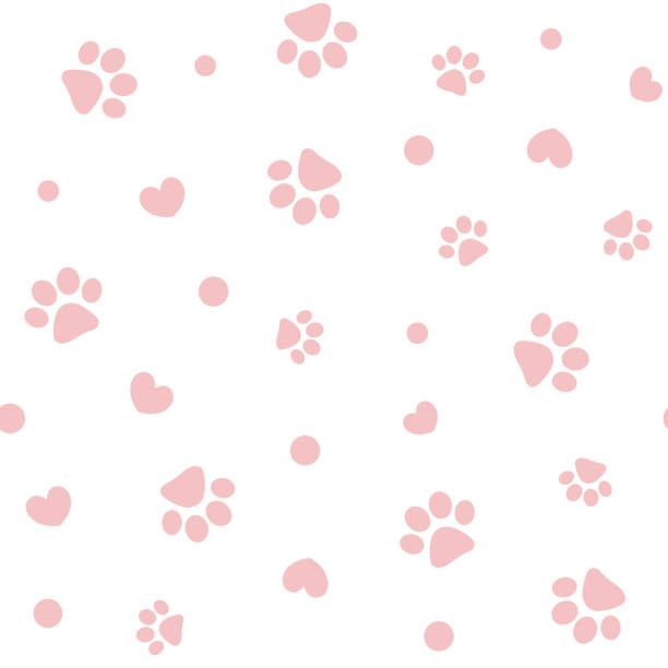 stylish cute paw print backgrounds for kids