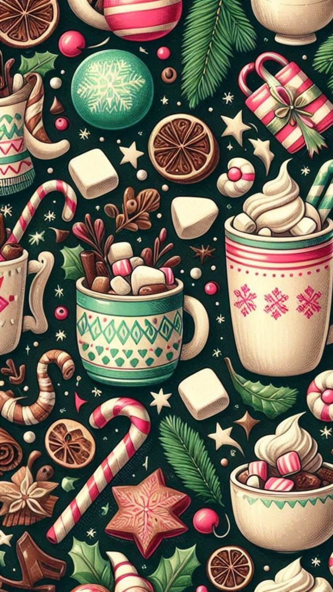 sweet and colorful hot chocolate backgrounds.