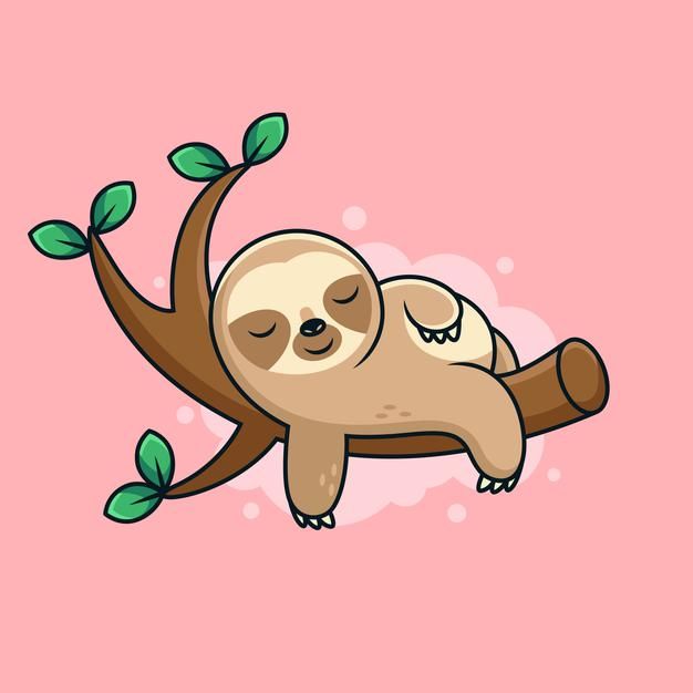 sweet sloth art backgrounds