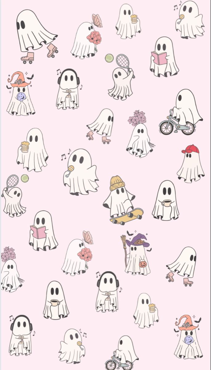 unique cute ghost backgrounds ideas