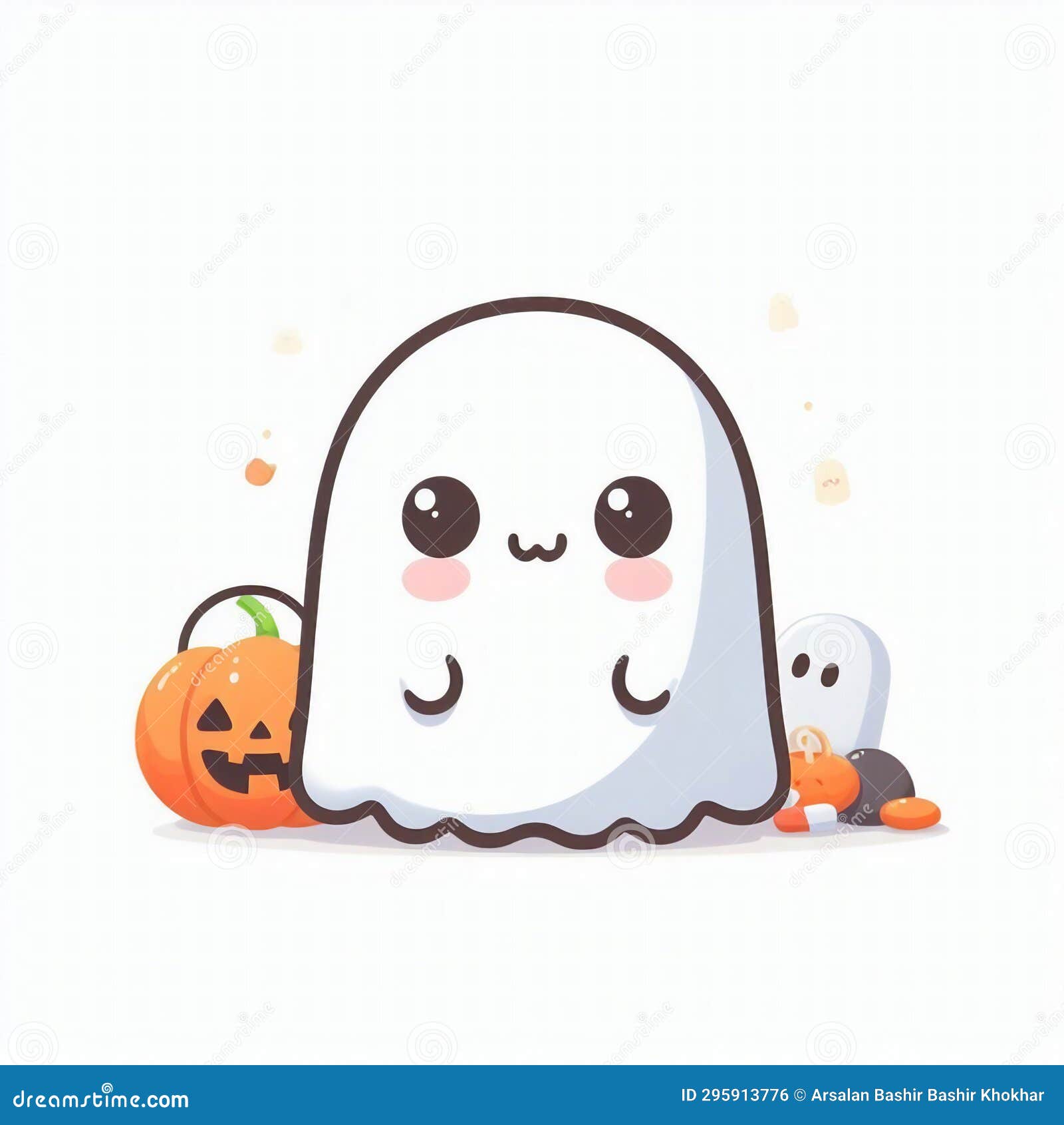 unique cute ghost transparent background patterns