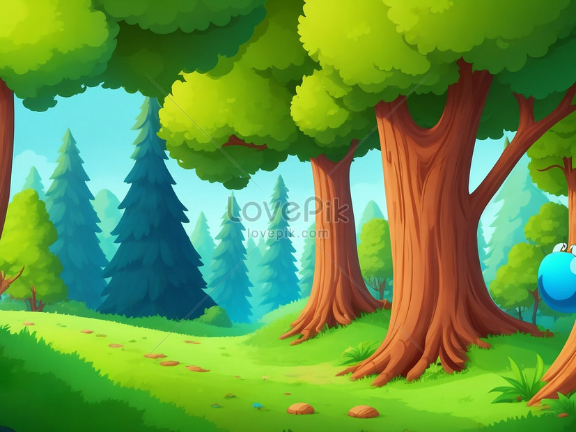 vibrant 3D cute forest wallpapers