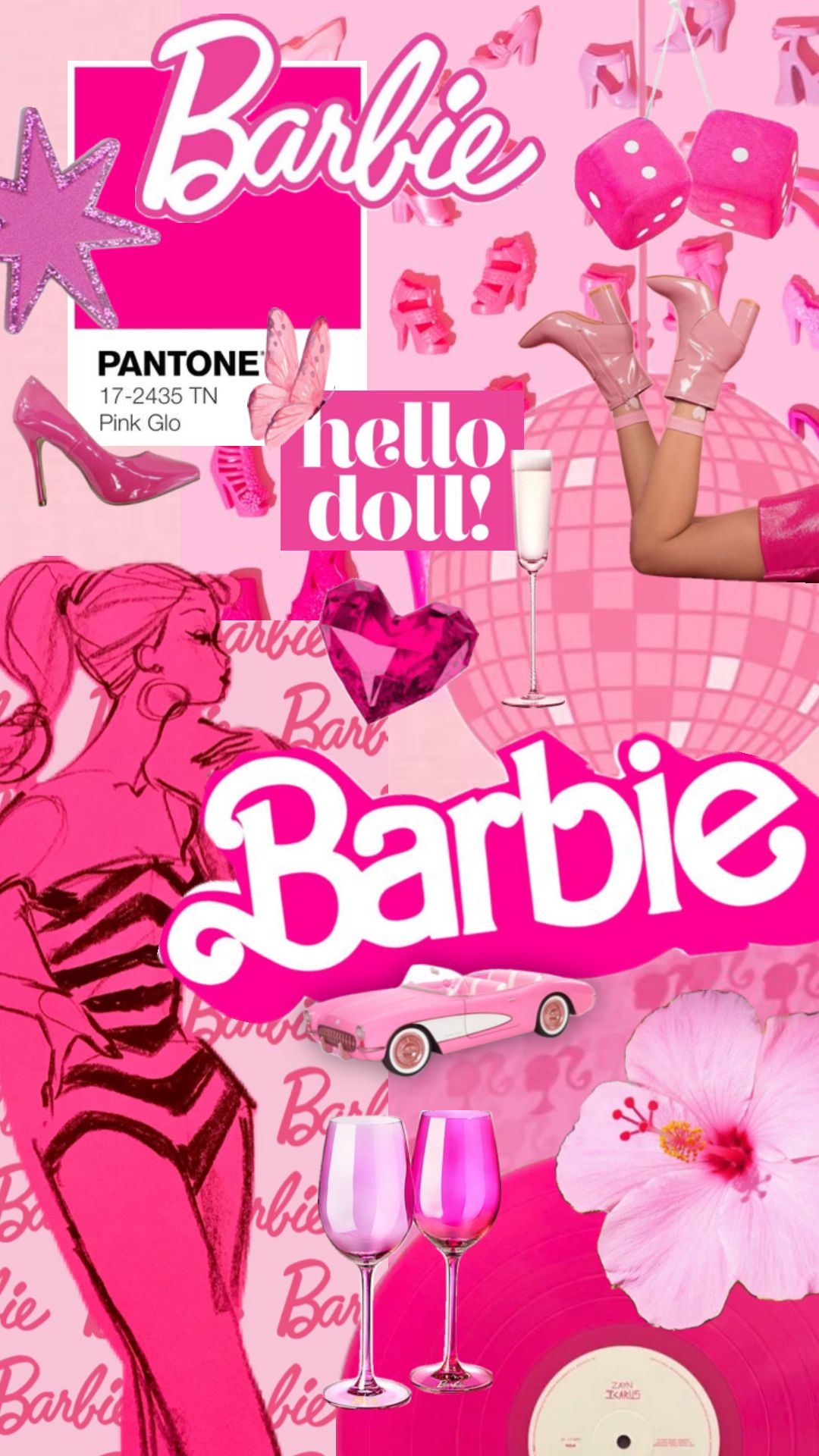 vibrant cute Barbie backgrounds designs