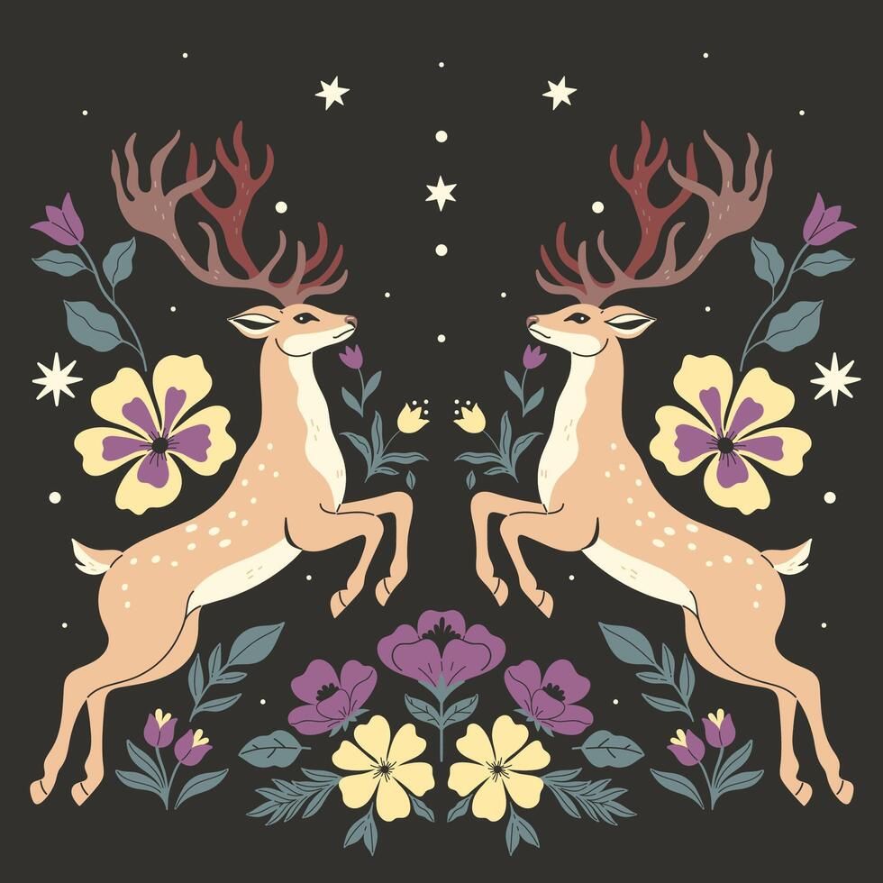 vibrant cute deer patterns for creative use