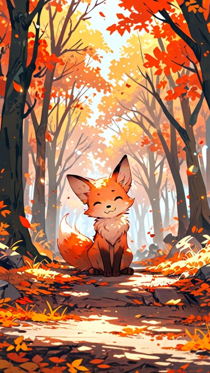 vibrant cute fox aesthetics