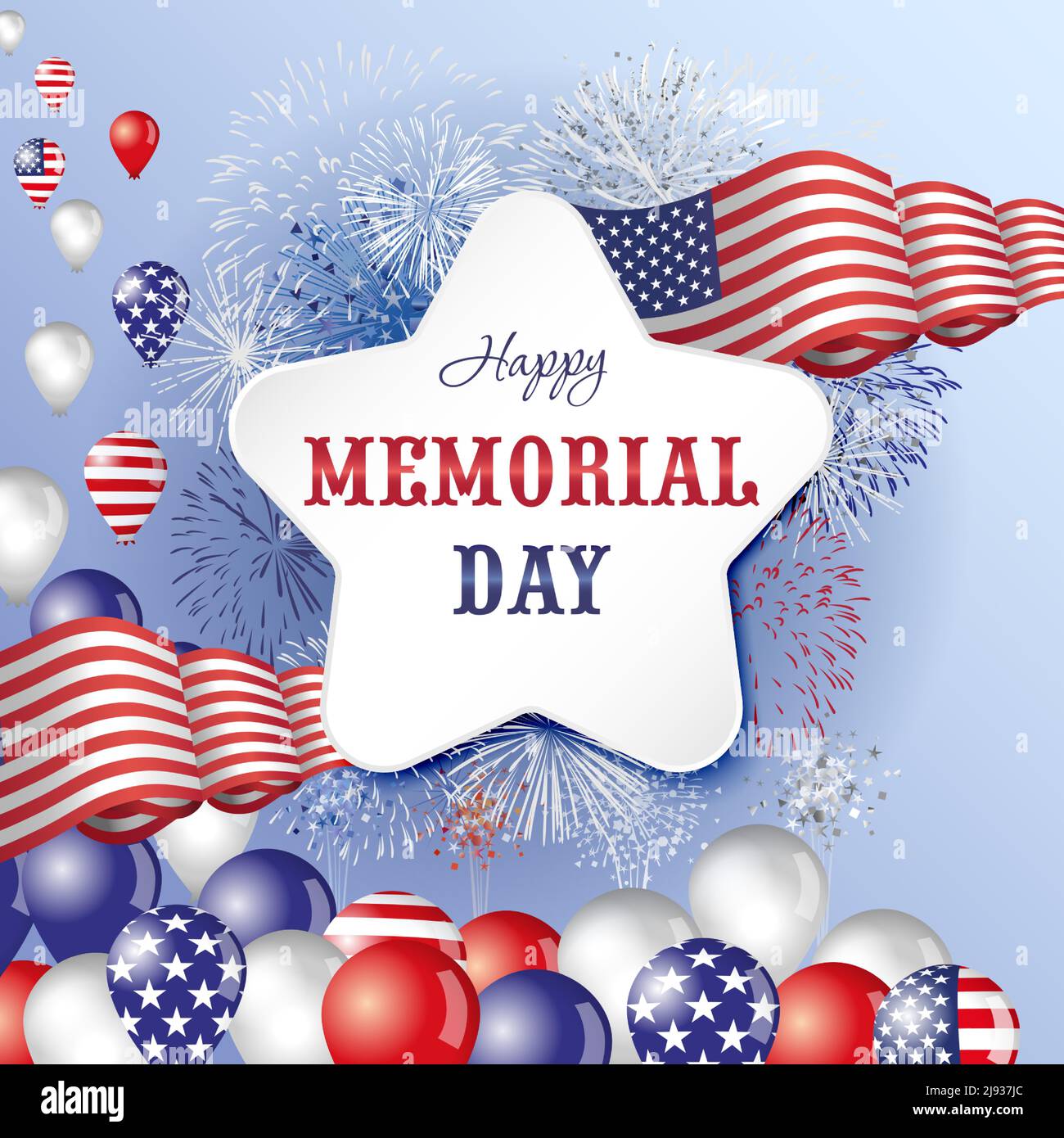 vibrant cute Memorial Day backgrounds for invitations