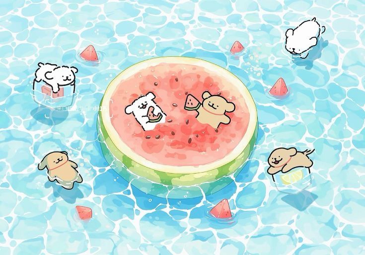 vibrant cute watermelon backgrounds ideas