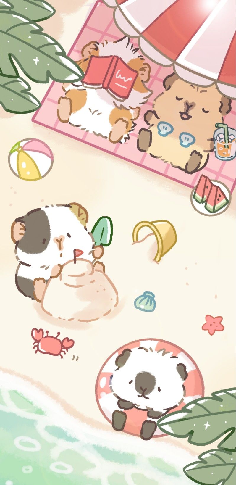 vibrant guinea pig backgrounds for social media profiles.