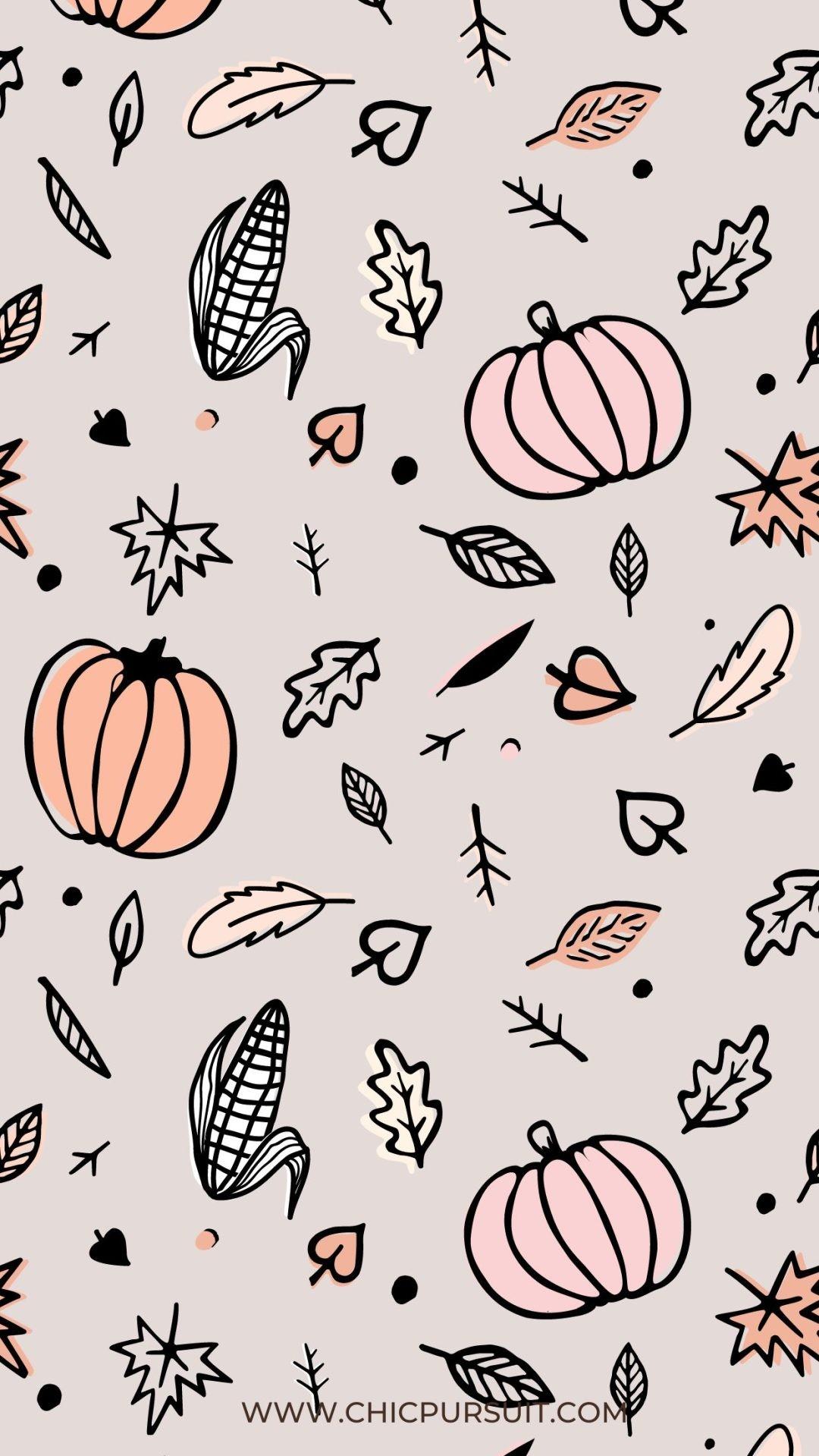 wallpaper cute Thanksgiving backgrounds 0069