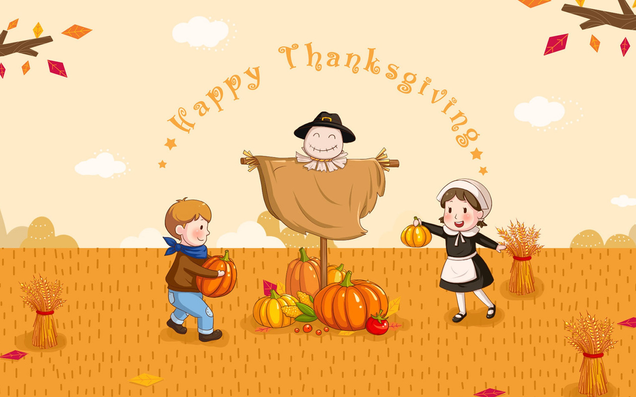 wallpaper cute Thanksgiving backgrounds 0073