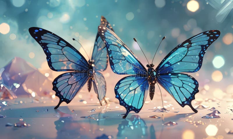 whimsical blue butterfly patterns for backdrop