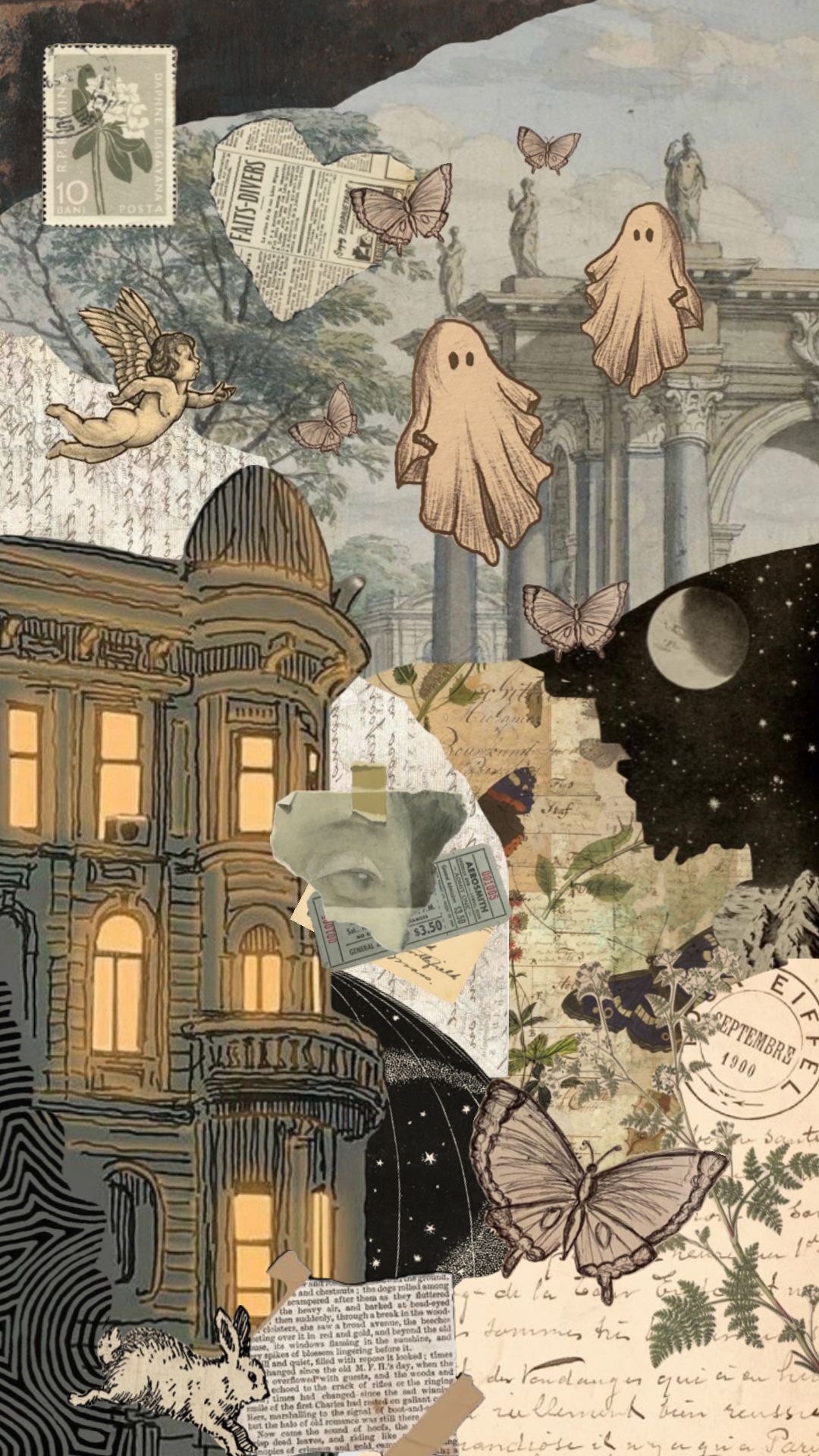 whimsical Collage backgrounds