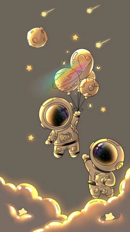 whimsical cute astronaut graphics