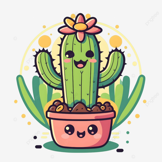 whimsical cute cactus backgrounds for desktop