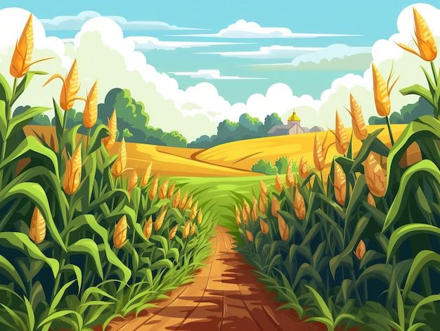 whimsical cute corn nature backgrounds