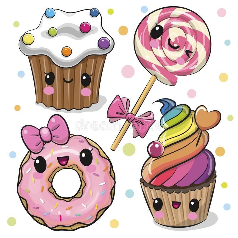 whimsical cute cupcake background concepts