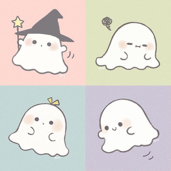 whimsical cute ghost backgrounds