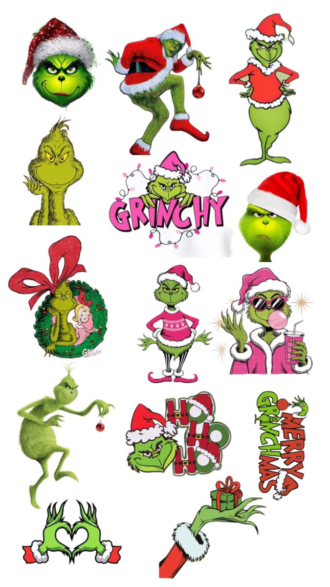 whimsical cute Grinch designs