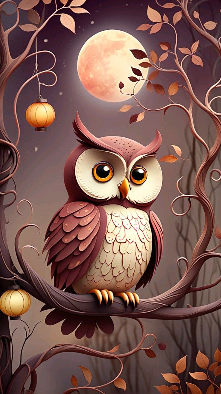 whimsical cute owl backgrounds