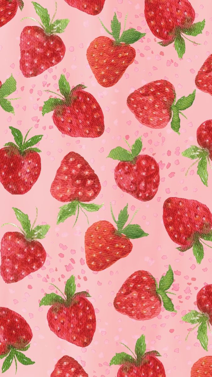 whimsical cute strawberry backgrounds for kids.