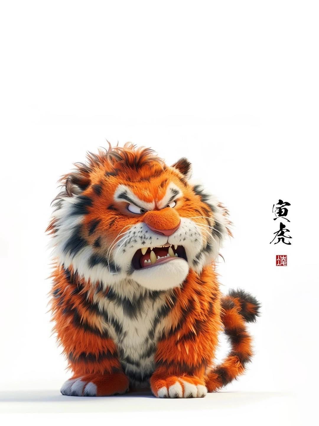 whimsical cute tiger graphics