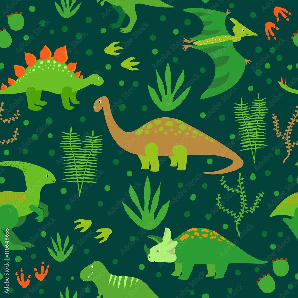 Whimsical green dinosaur backgrounds for creative projects