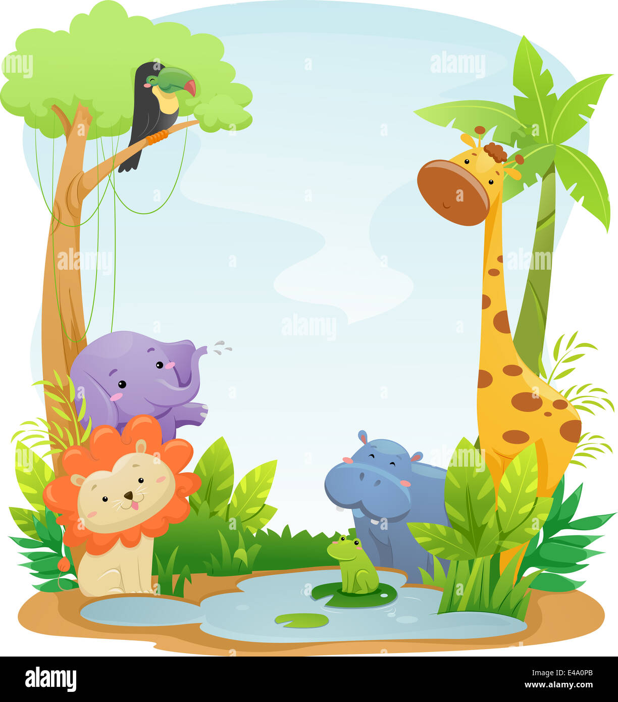 whimsical safari-themed wallpapers