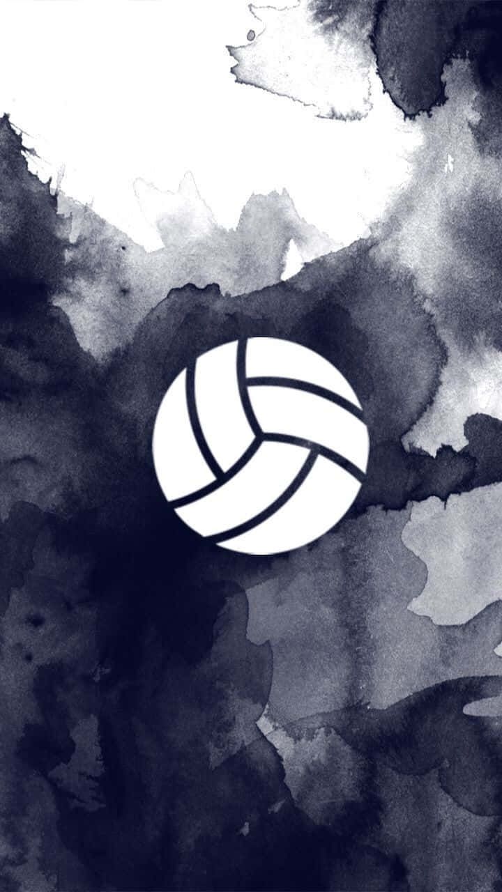 Whimsical volleyball graphics for creative use