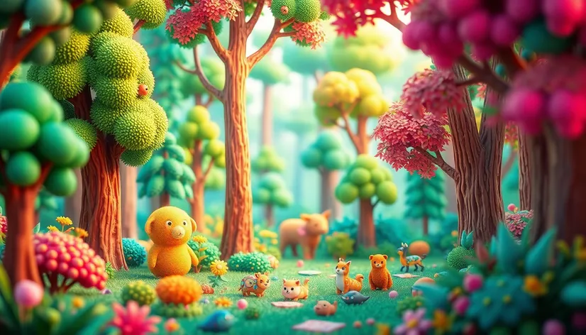 Enchanting 3D cute jungle background creating a vibrant escape today