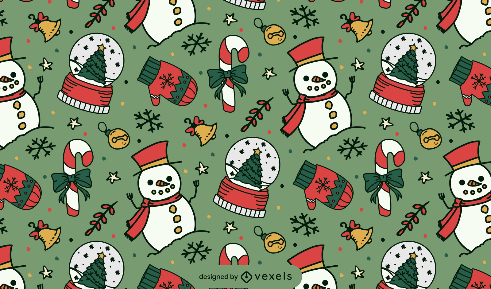 Radiant cute christmas pattern background for your festive celebrations