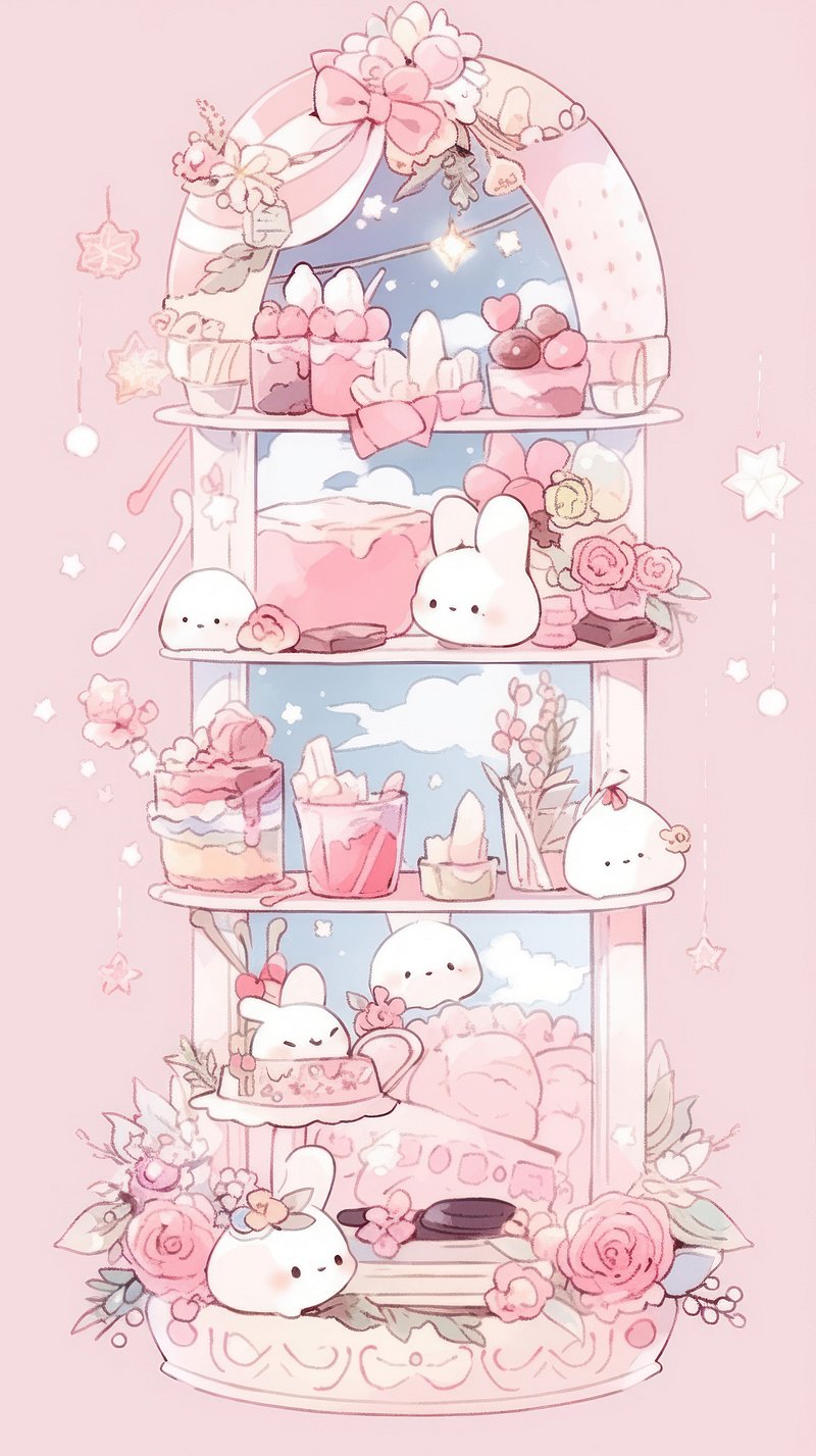 Blissful cute kawaii backgrounds perfect for your creative projects