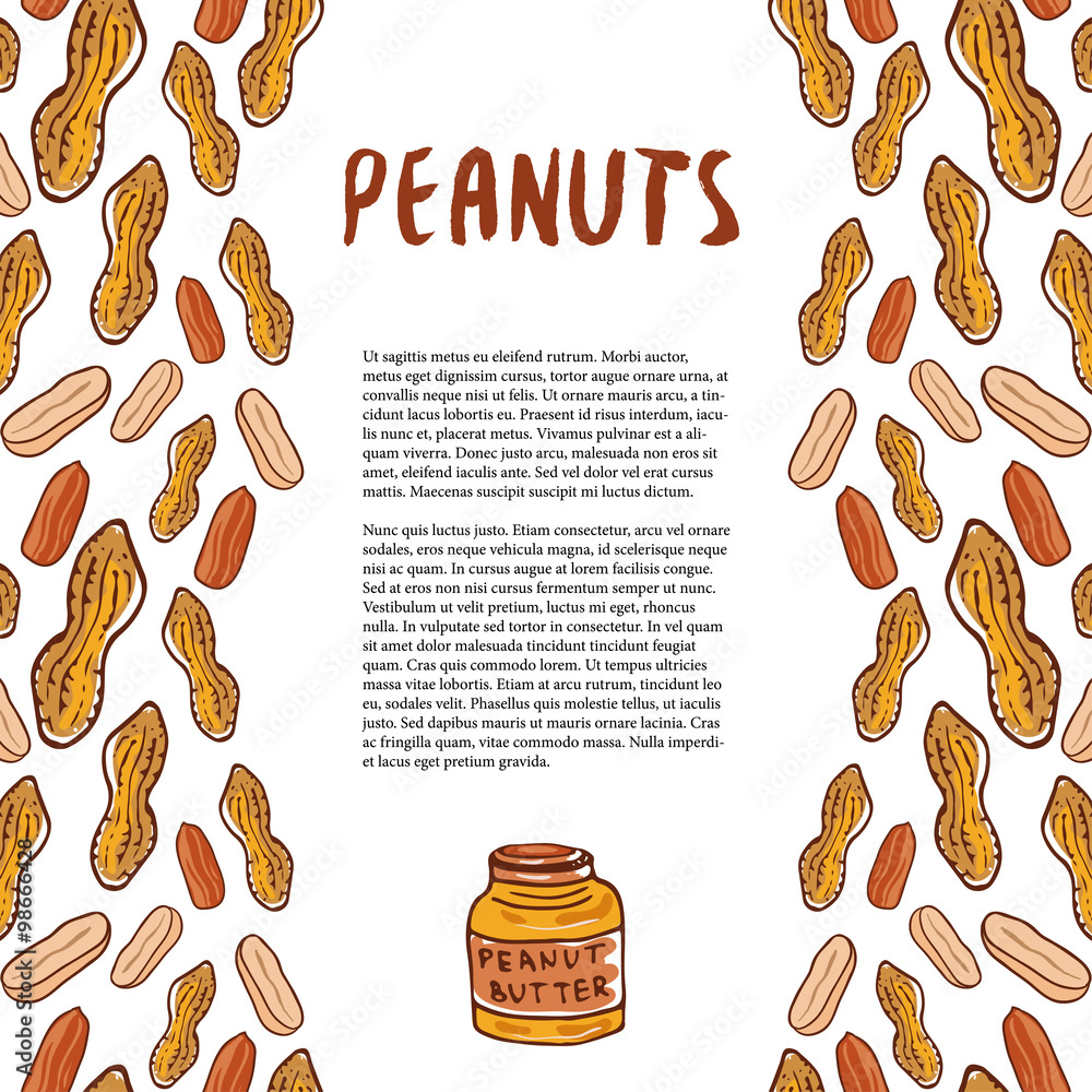 Cheerful cute peanut background bringing joy to your creative projects