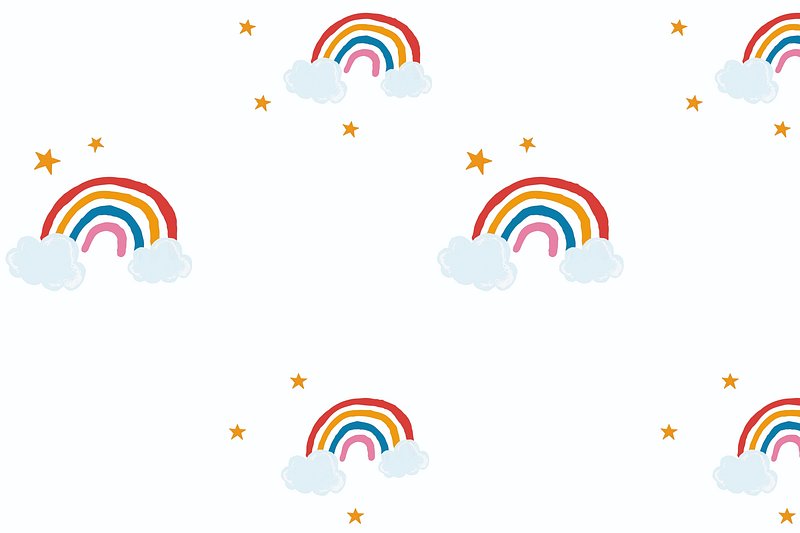 Cute rainbow backgrounds create modern spaces filled with joy and color